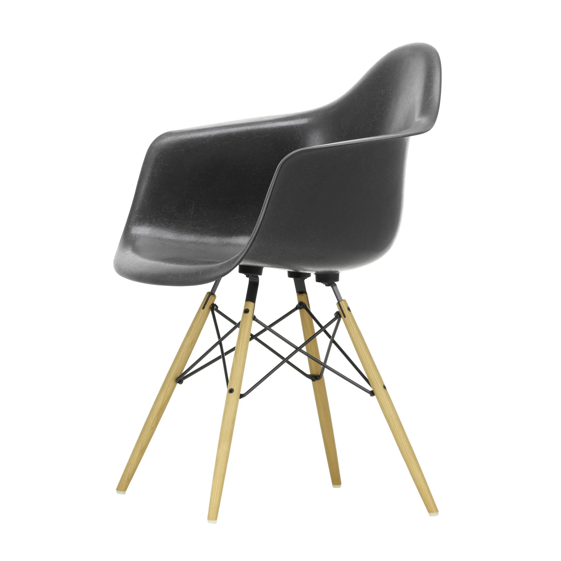 Eames Fiberglass Armchair DAW karmstol, elephant hide grey, askben Vitra