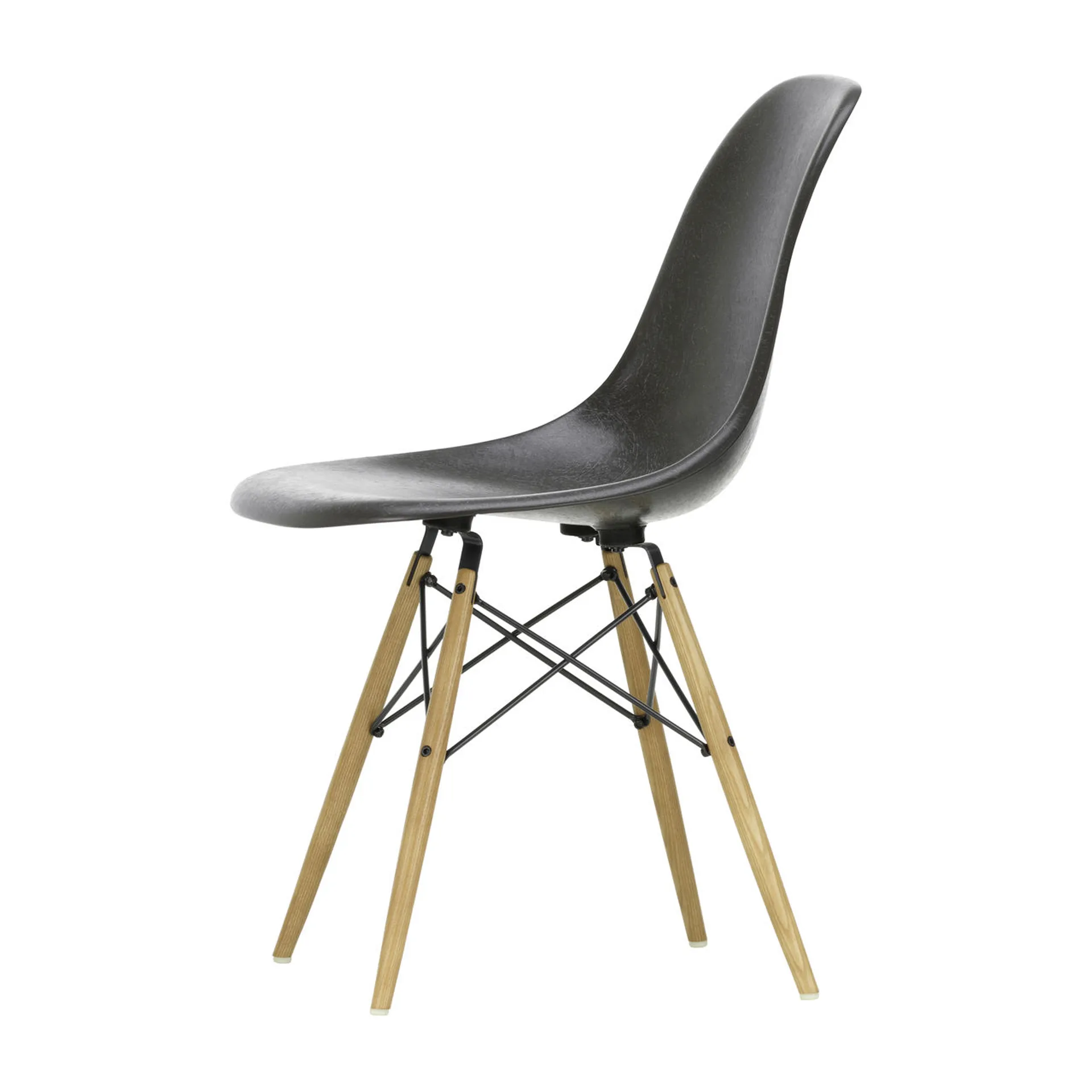 Eames Fiberglass Chairs DSW stol, elephant hide grey, askben Vitra