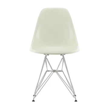 Eames Fiberglass Side Chair DSR stol - Parchment-Chrome - Vitra