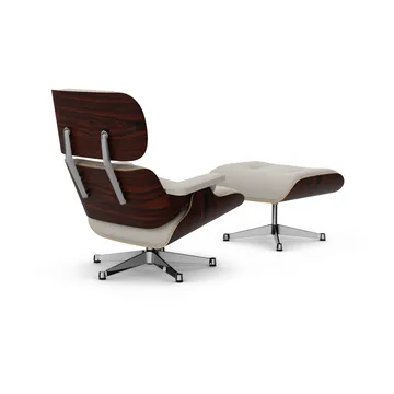 Eames Lounge Chair & Ottoman new dimensions - 01 Ivory-pearl-05 santos palisander-pol. steel - Vitra