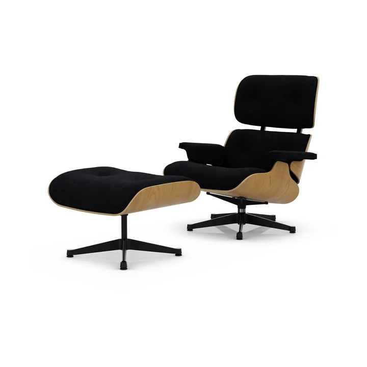 Eames Lounge Chair & Ottoman new dimensions - 68 Chocolate-26 chestnut natural-pol. steel-black - Vitra