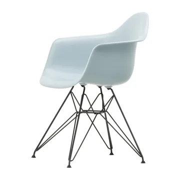 Eames Plastic Armchair RE DAR stol - 23 ice grey-black - Vitra