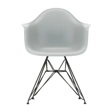 Eames Plastic Armchair RE DAR stol - 24 light grey-black - Vitra