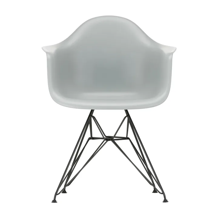 Eames Plastic Armchair RE DAR stol - 24 light grey-black - Vitra