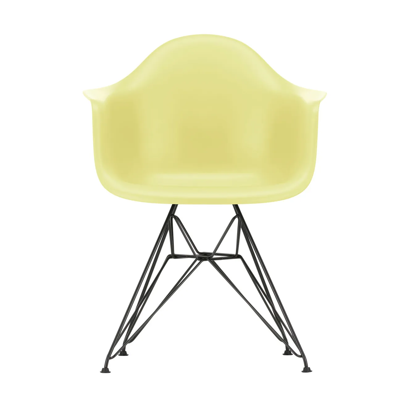 Eames Plastic Armchair RE DAR stol, 92 citron-black Vitra