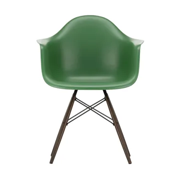 Eames Plastic Armchair RE DAW stol - 17 emerald -dark maple - Vitra