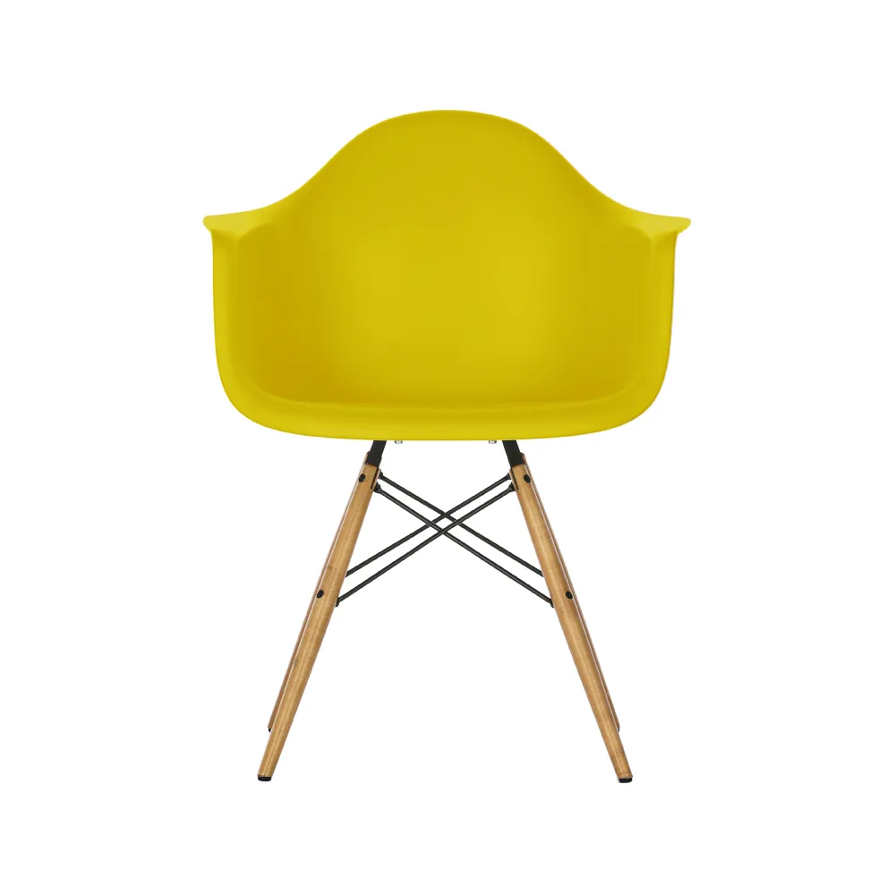 Eames Plastic Armchair RE DAW stol, 34 mustard-ash Vitra