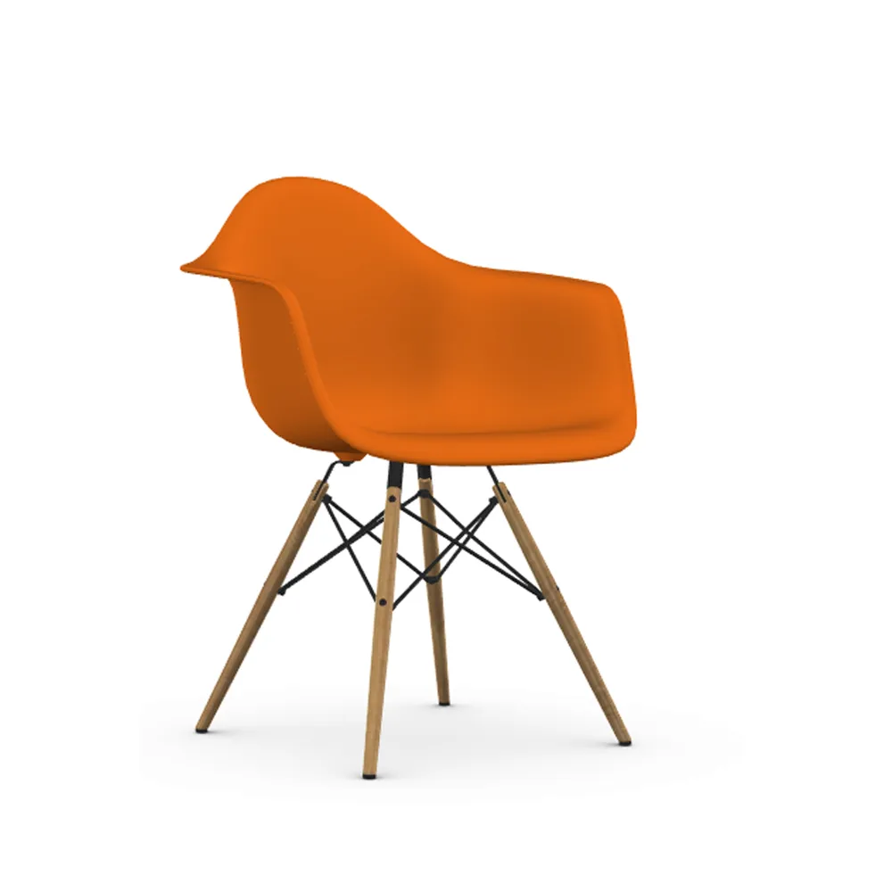 Eames Plastic Armchair RE DAW stol, 43 rusty orange-ash Vitra
