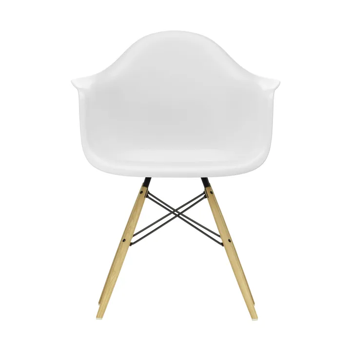 Eames Plastic Armchair RE DAW stol - 85 cotton white-ash - Vitra