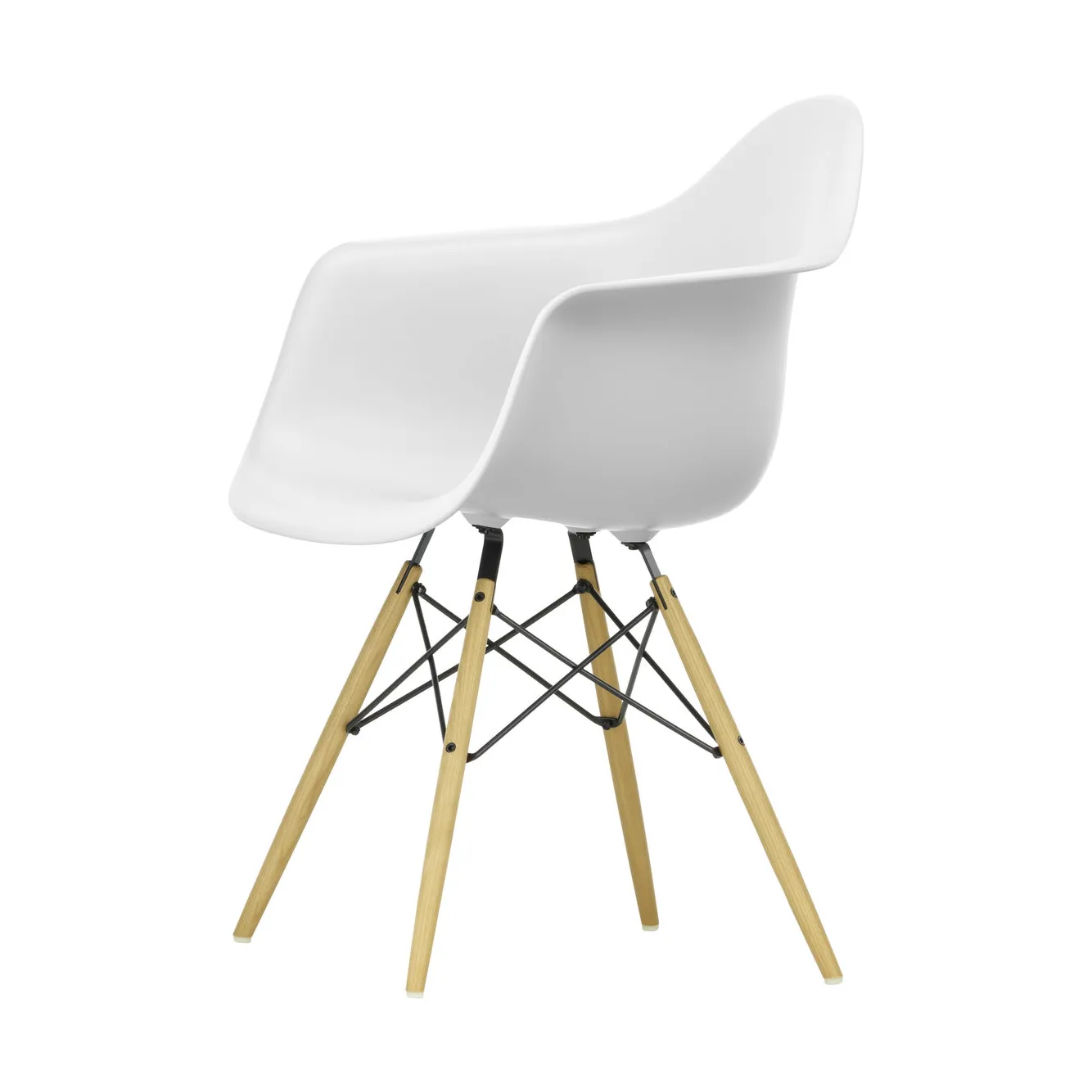 Eames Plastic Armchair RE DAW stol, 85 cotton white-ash Vitra