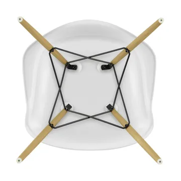 Eames Plastic Armchair RE DAW stol - 85 cotton white-ash - Vitra