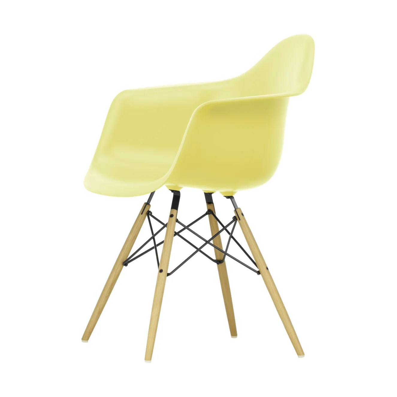 Eames Plastic Armchair RE DAW stol, 92 citron-ash Vitra