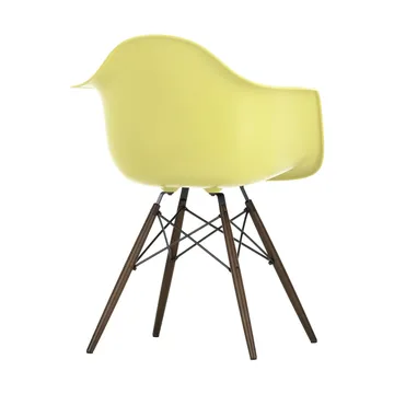 Eames Plastic Armchair RE DAW stol - 92 citron-dark maple - Vitra