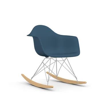 Eames Plastic Armchair RE RAR gungstol - 83 sea blue-chrome-golden maple - Vitra