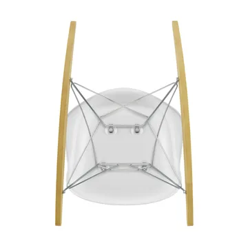 Eames Plastic Armchair RE RAR gungstol - 85 cotton white-chrome-golden maple - Vitra