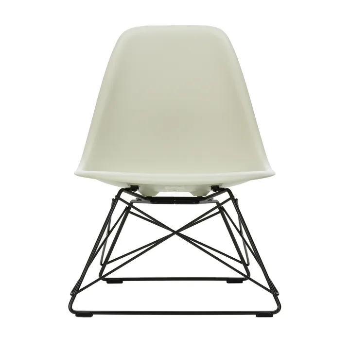 Eames Plastic Side Chair LSR loungestol - White-deep black - Vitra