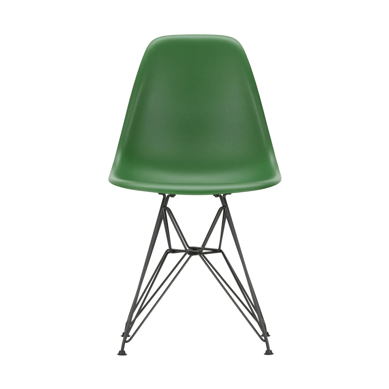 Eames Plastic Side Chair RE DSR stol, 17 emerald -basic dark Vitra