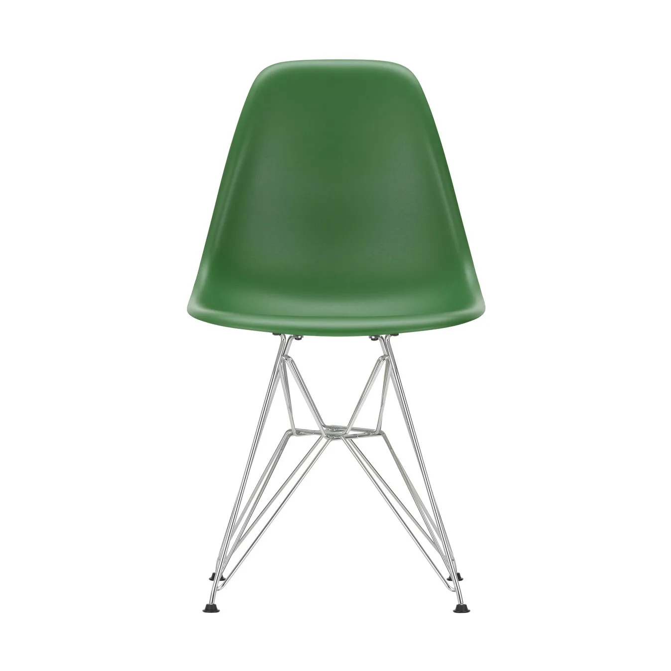 Eames Plastic Side Chair RE DSR stol, 17 emerald -chrome Vitra