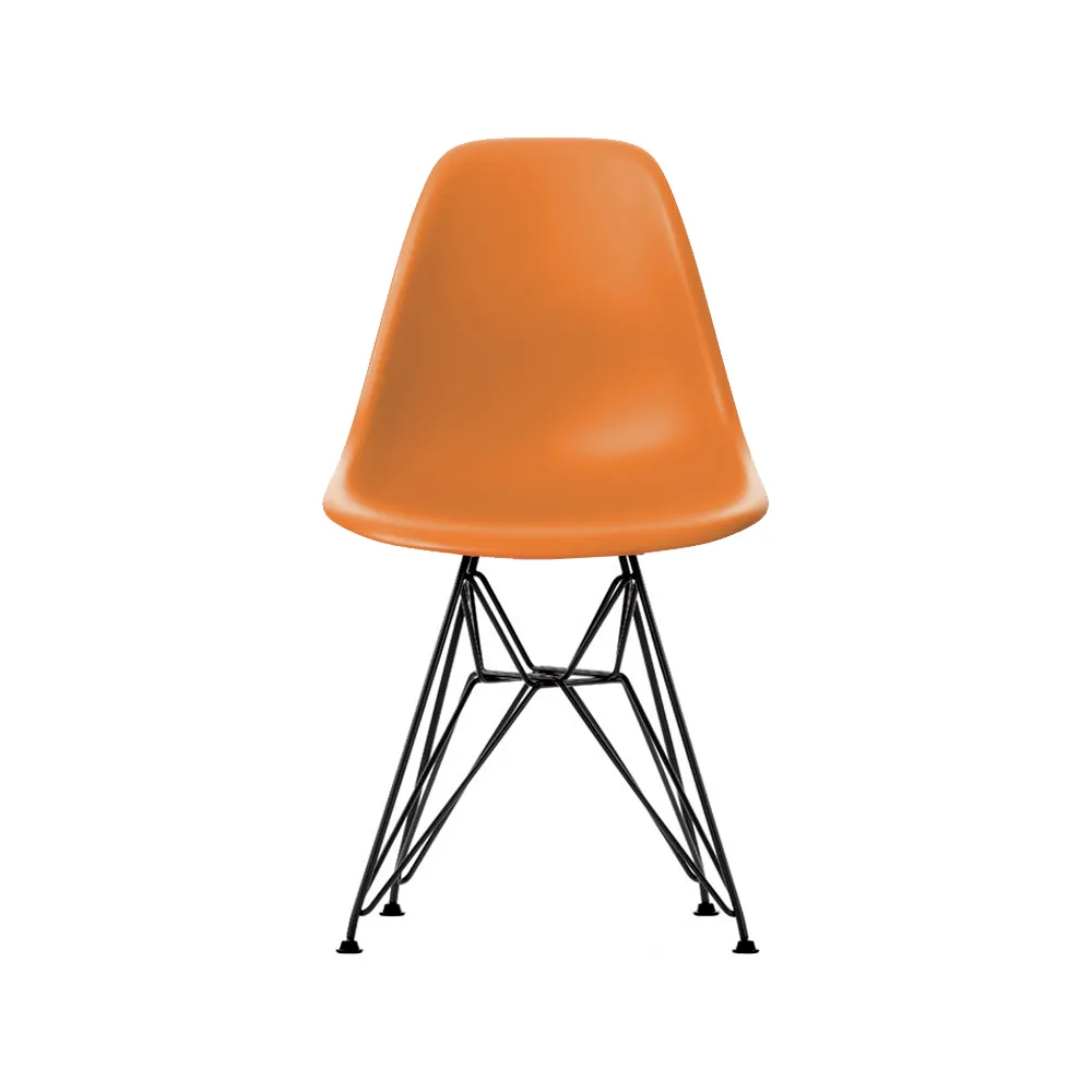 Eames Plastic Side Chair RE DSR stol, 43 rusty orange-basic dark Vitra