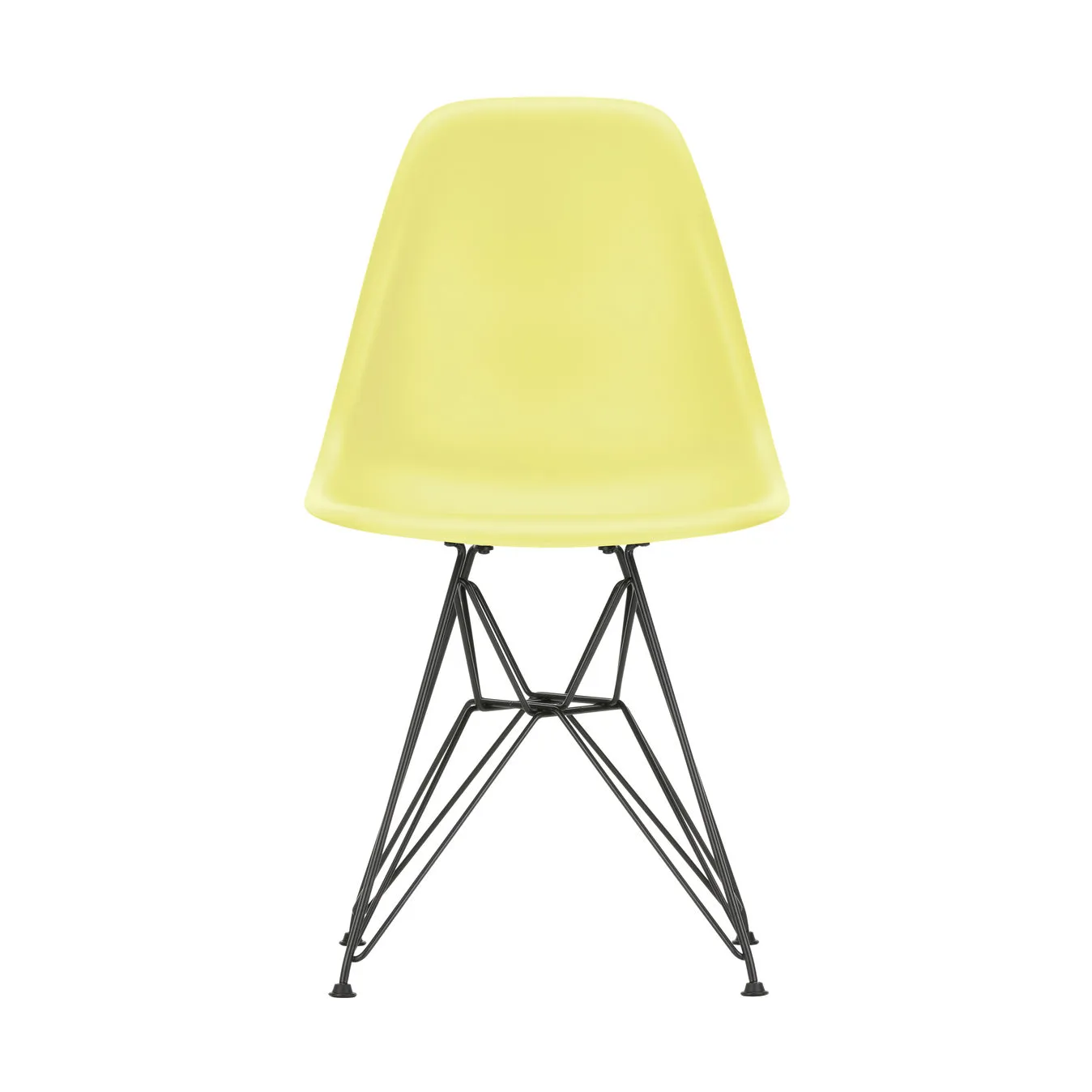 Eames Plastic Side Chair RE DSR stol, 92 citron-basic dark Vitra
