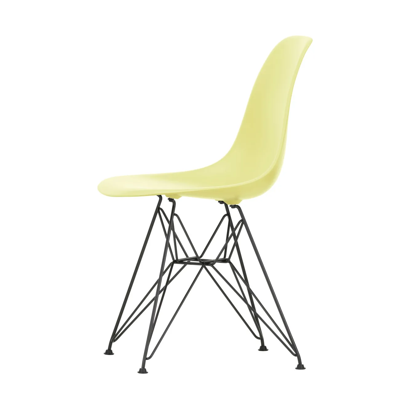 Eames Plastic Side Chair RE DSR stol, 92 citron-basic dark Vitra