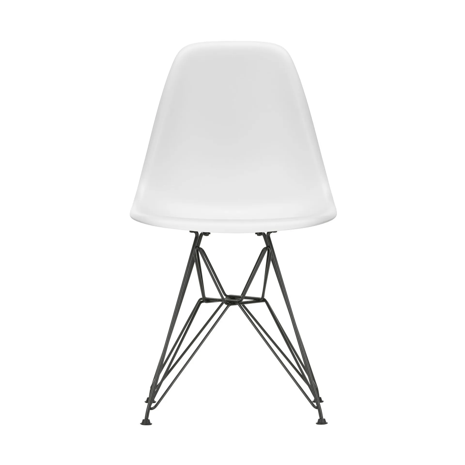Eames Plastic Side Chair RE DSR stol, White-basic dark Vitra