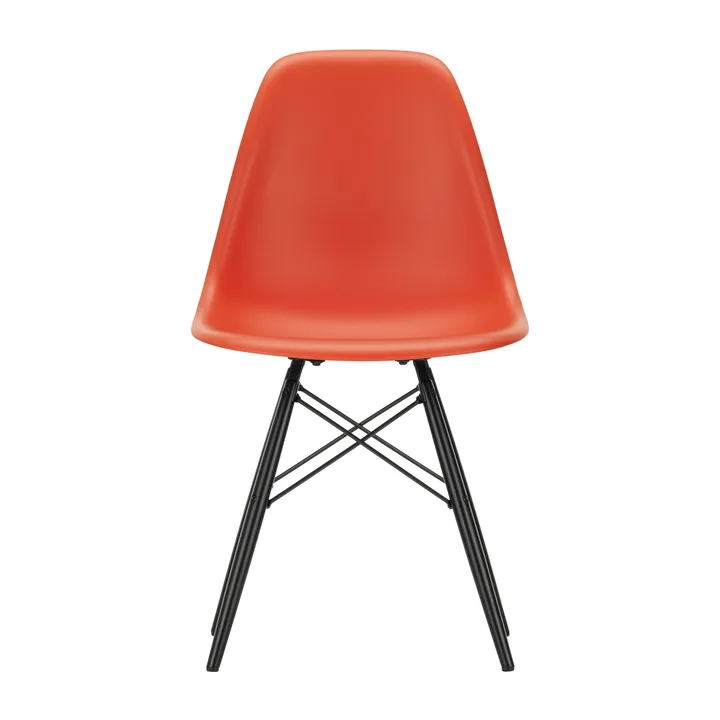 Eames Plastic Side Chair RE DSW stol - 03 poppy red-black maple - Vitra