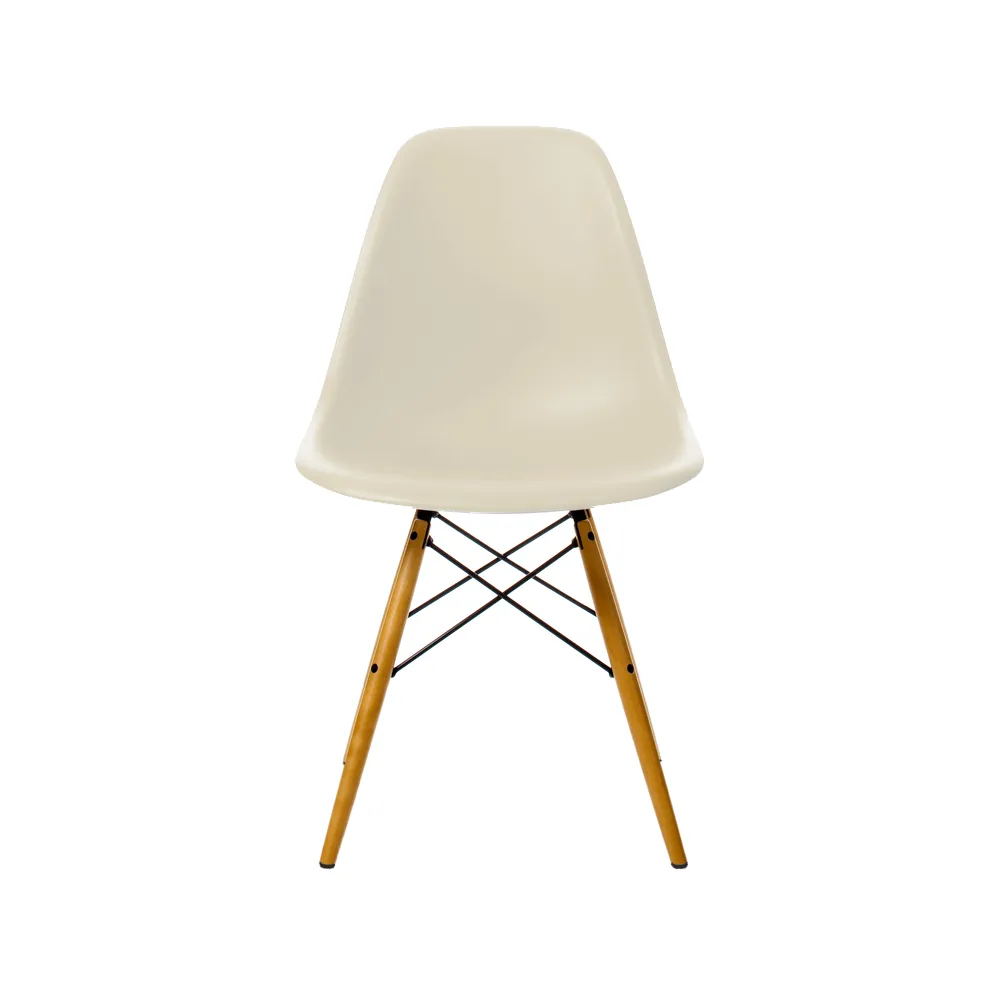 Eames Plastic Side Chair RE DSW stol, 11 pebble-golden maple Vitra