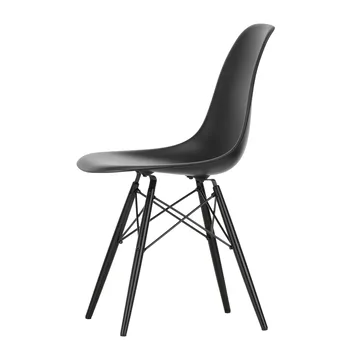 Eames Plastic Side Chair RE DSW stol - 12 deep black-black maple - Vitra