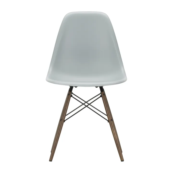 Eames Plastic Side Chair RE DSW stol - 24 light grey-dark maple - Vitra