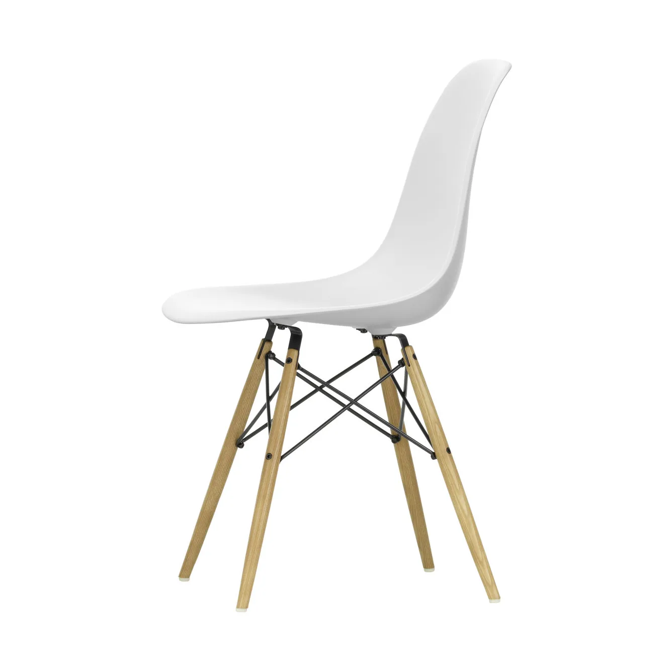 Eames Plastic Side Chair RE DSW stol, 85 cotton white-ash Vitra