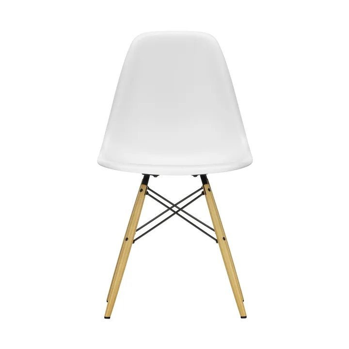 Eames Plastic Side Chair RE DSW stol - 85 cotton white-golden maple - Vitra