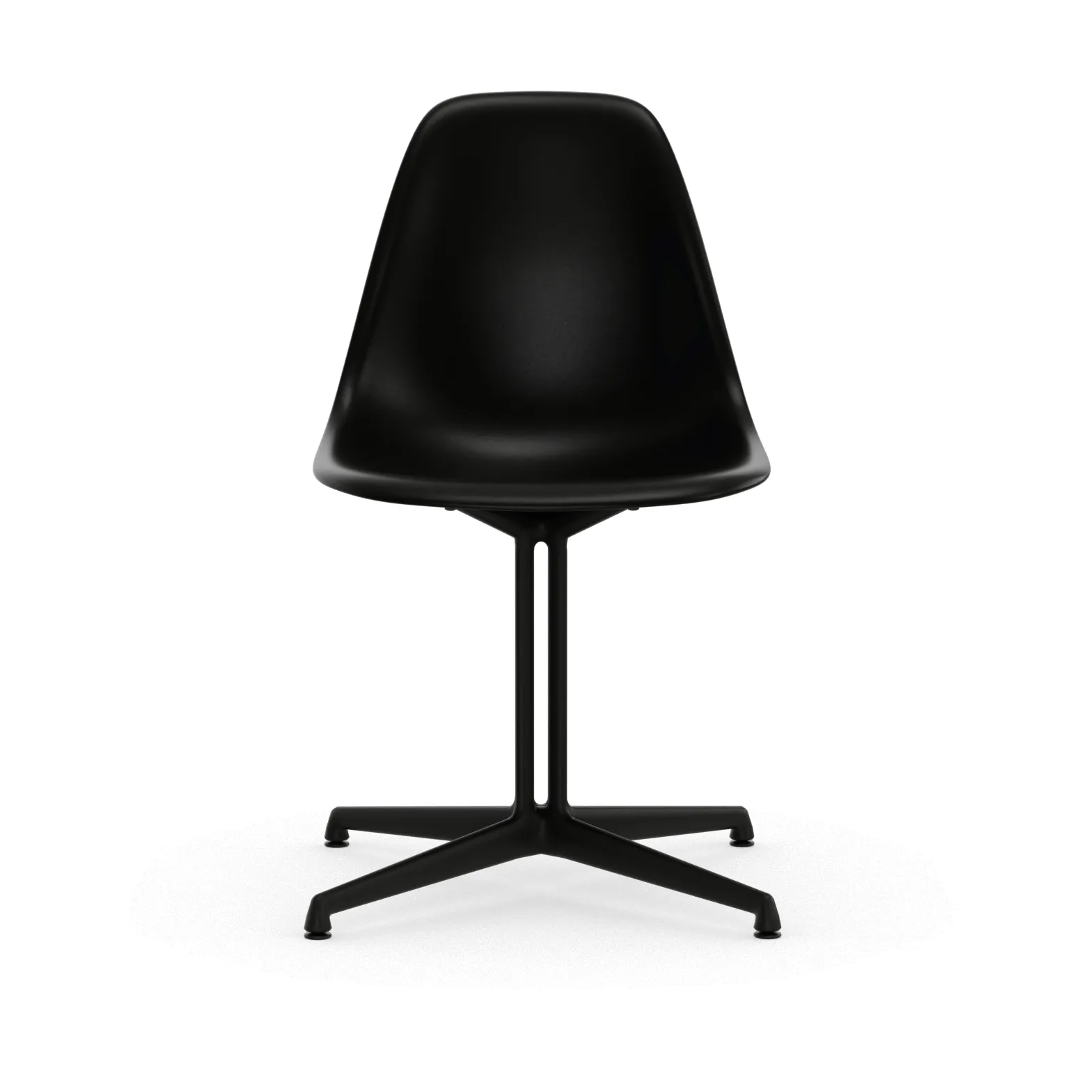 Eames Plastic Side Chair RE La Fonda base, 12 deep black-30 basic dark powder coated Vitra