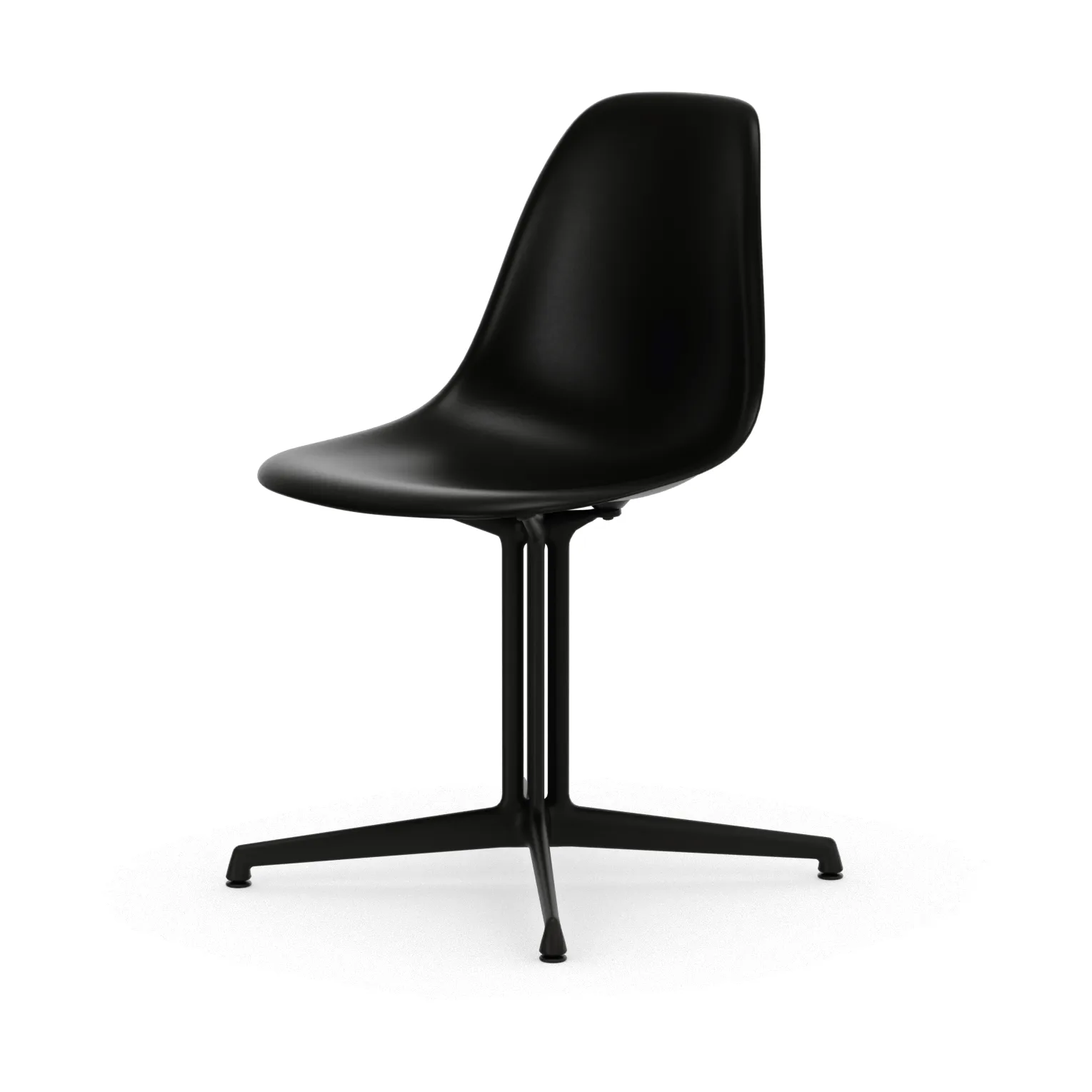 Eames Plastic Side Chair RE La Fonda base, 12 deep black-30 basic dark powder coated Vitra