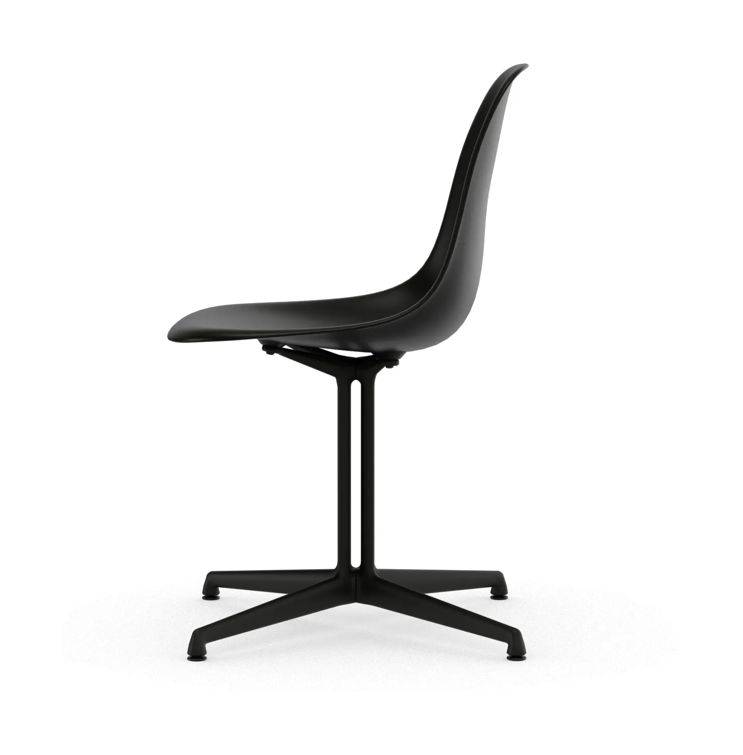 Eames Plastic Side Chair RE La Fonda base, 12 deep black-30 basic dark powder coated Vitra
