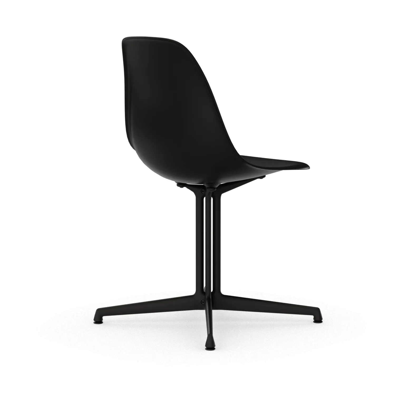 Eames Plastic Side Chair RE La Fonda base, 12 deep black-30 basic dark powder coated Vitra