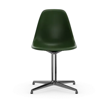 Eames Plastic Side Chair RE La Fonda base - 48 forest-03 polished aluminium - Vitra