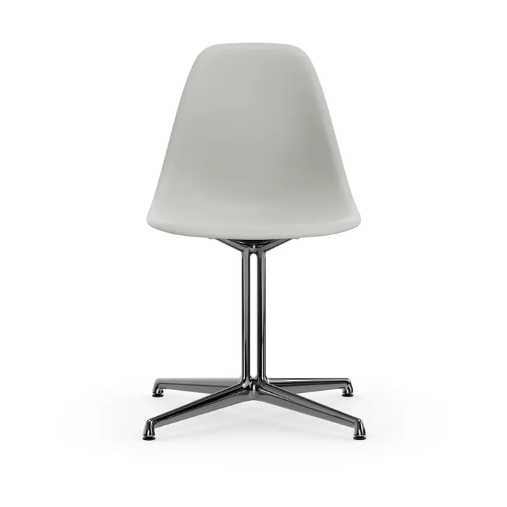 Eames Plastic Side Chair RE La Fonda base - 85 cotton white-03 polished aluminium - Vitra