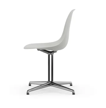 Eames Plastic Side Chair RE La Fonda base - 85 cotton white-03 polished aluminium - Vitra