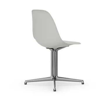 Eames Plastic Side Chair RE La Fonda base - 85 cotton white-03 polished aluminium - Vitra