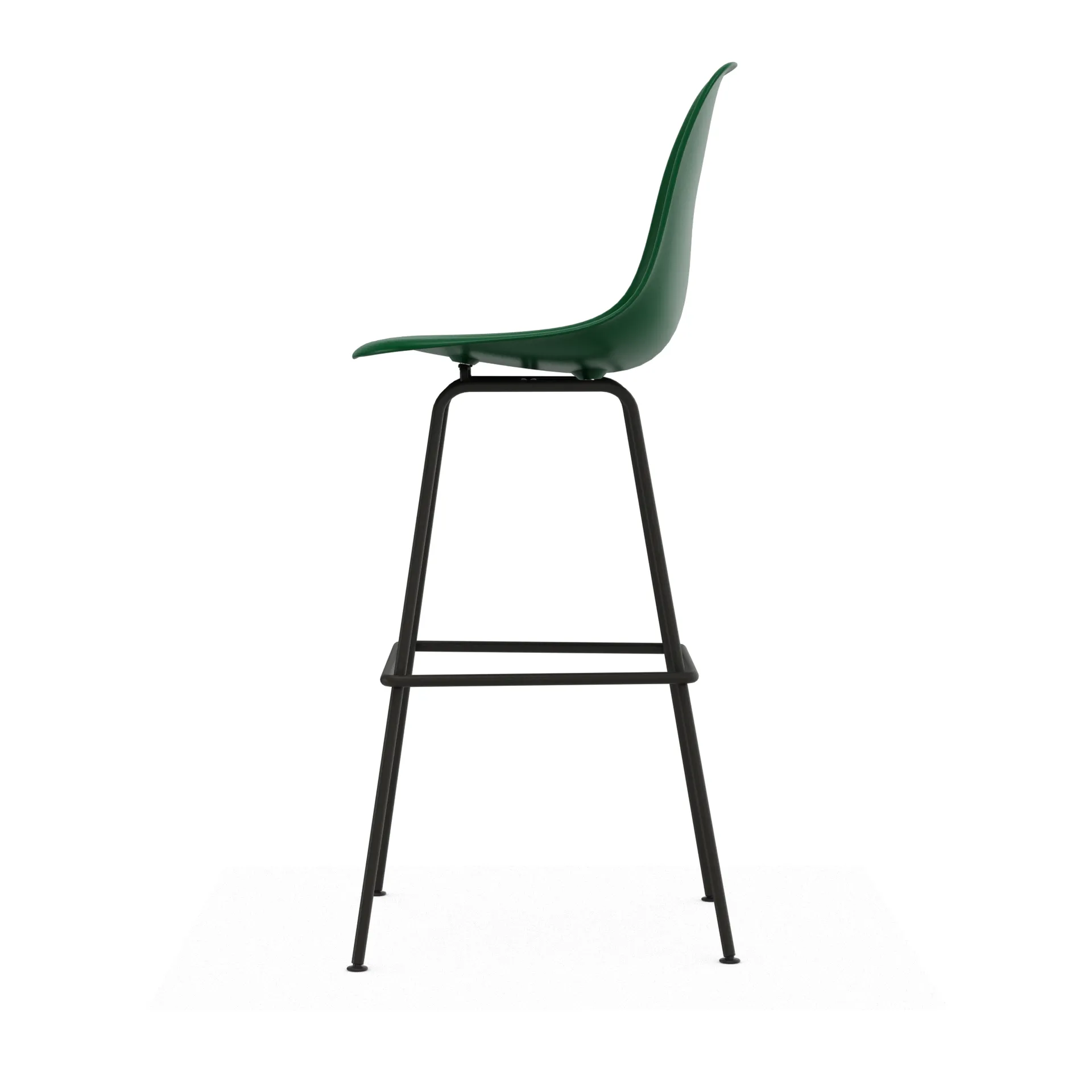 Eames Plastic Stool RE barpall, High Emerald green-black Vitra