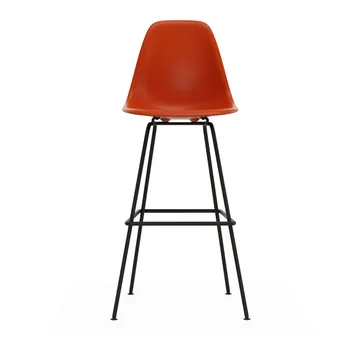Eames Plastic Stool RE barpall - High Rust orange-black - Vitra
