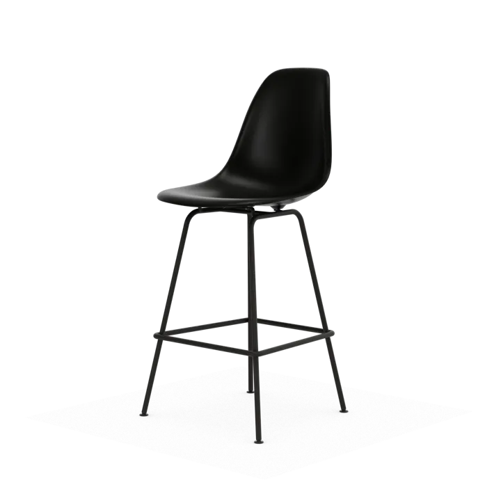 Eames Plastic Stool RE barpall - Medium Black-black - Vitra