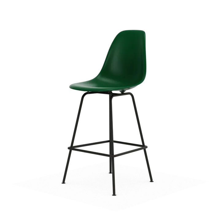 Eames Plastic Stool RE barpall - Medium Emerald green-black - Vitra