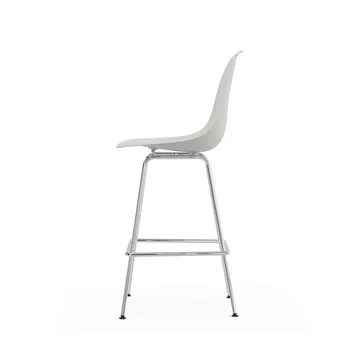 Eames Plastic Stool RE barpall - Medium White-chrome - Vitra