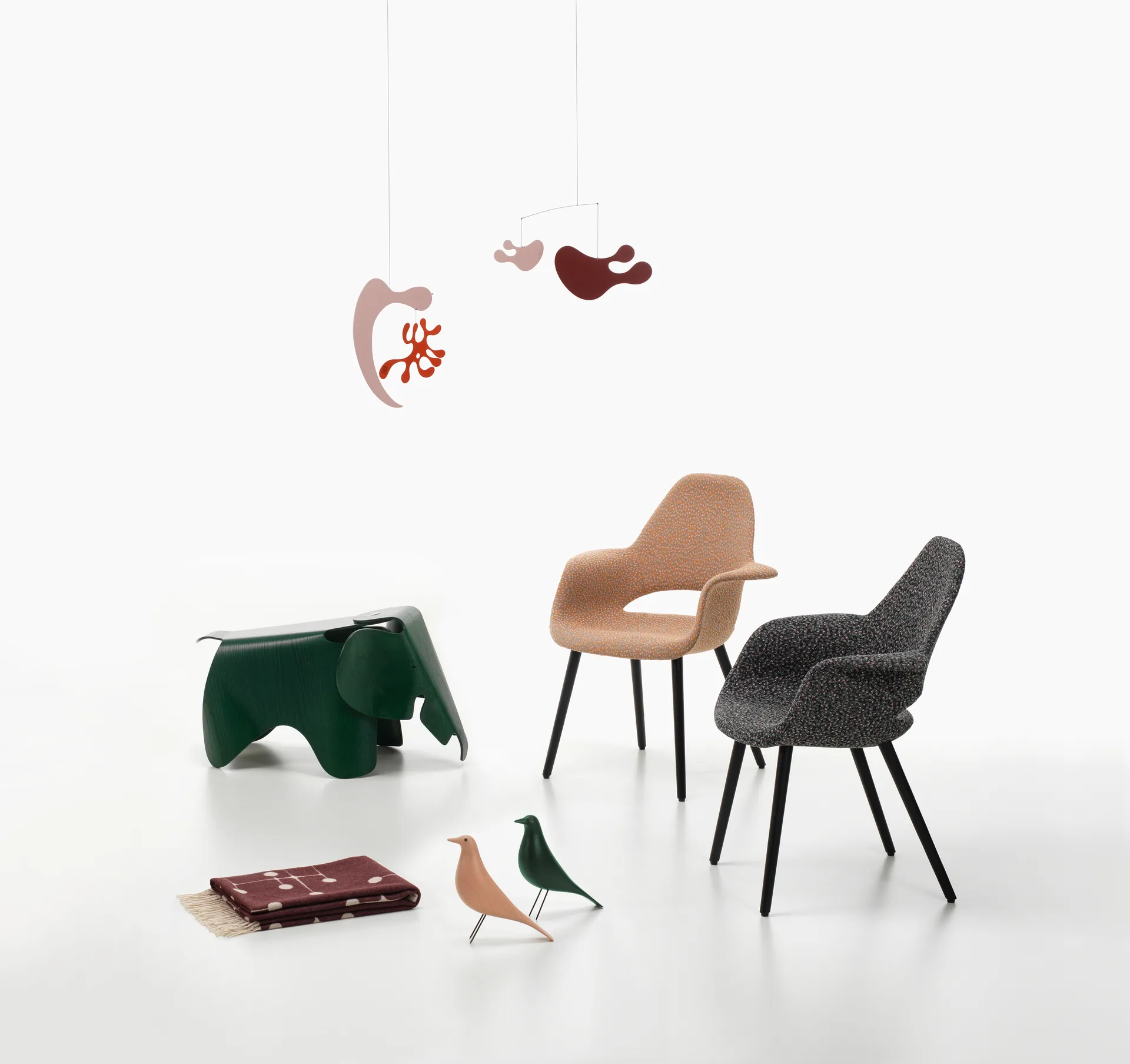 Eames ullpläd 135x200 cm, Bordeaux Vitra