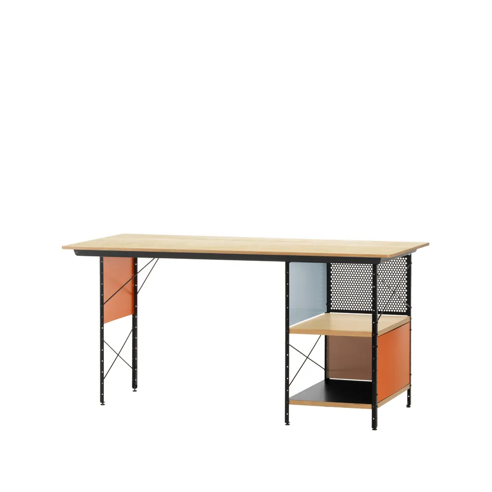 Eames unit EDU skrivbord, Björk-Svart stativ Vitra