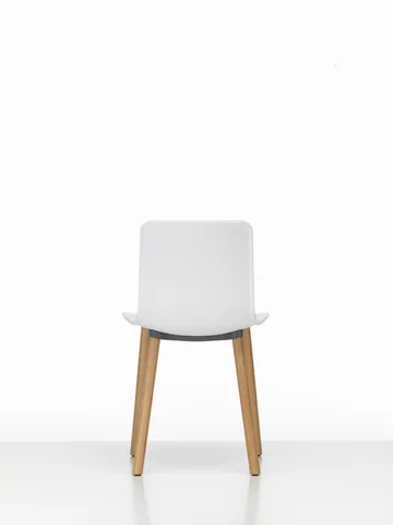 HAL RE wood stol - Cotton white-natural oak - Vitra