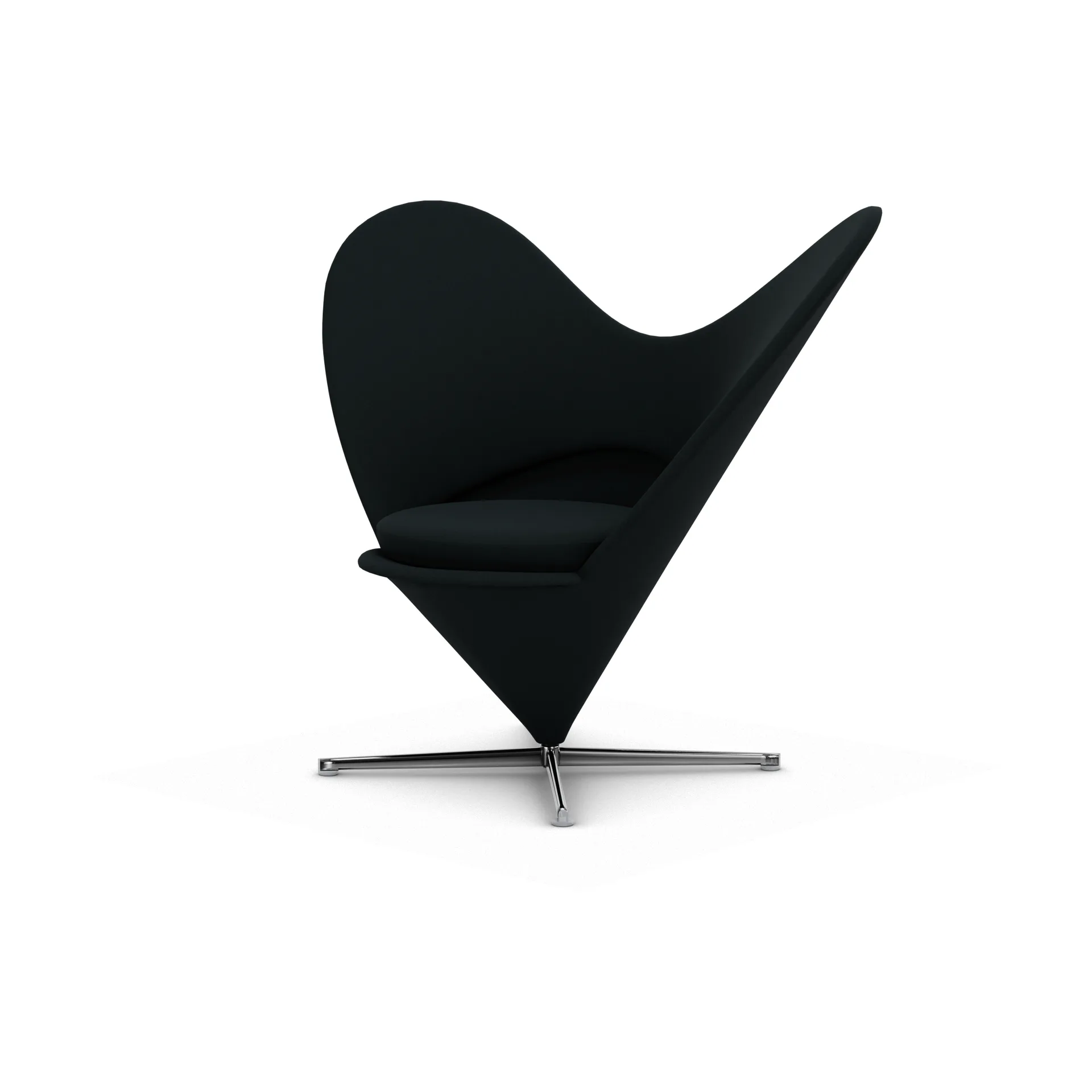 Heart Cone Chair fåtölj, Hola sea green-rostfritt stål Vitra