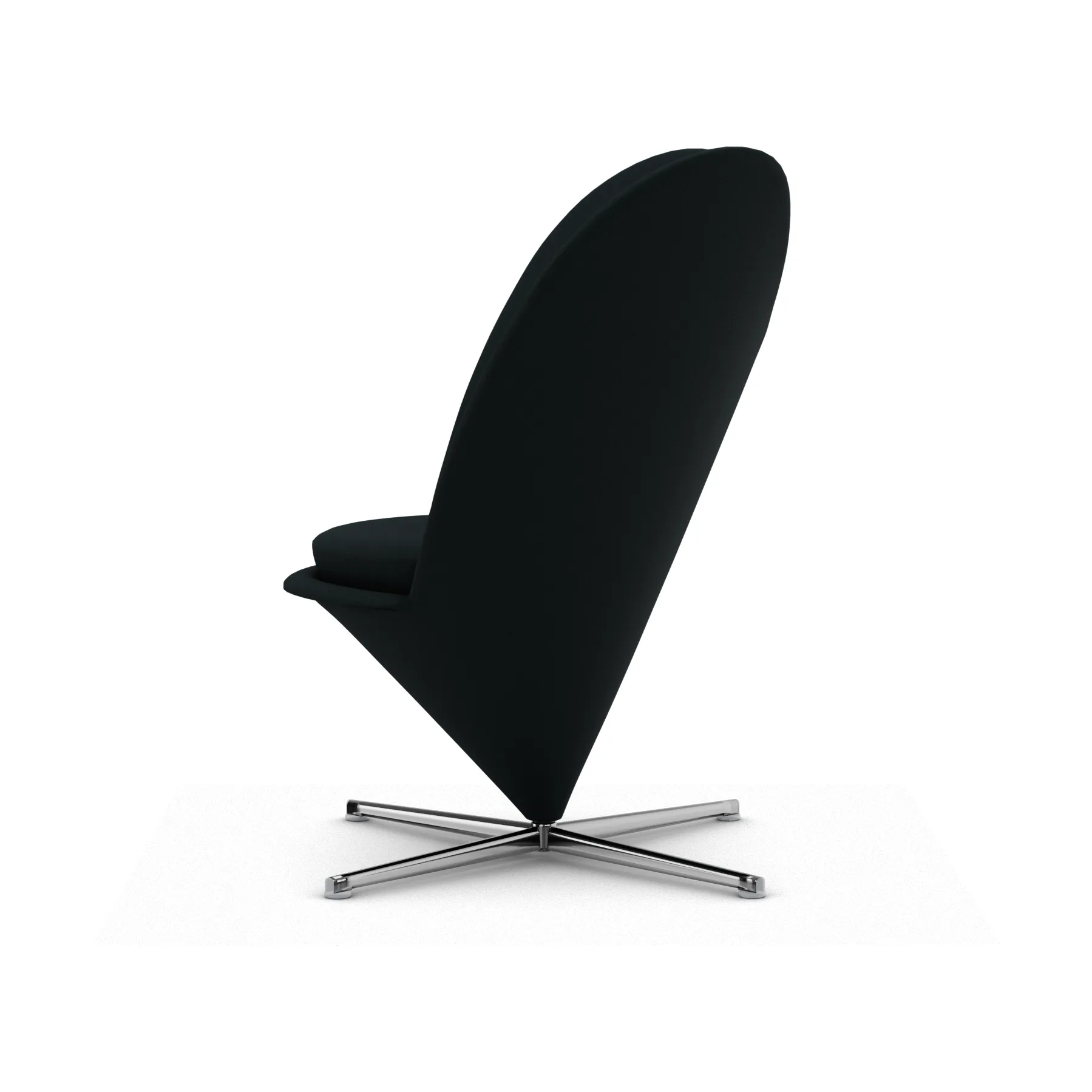 Heart Cone Chair fåtölj, Hola sea green-rostfritt stål Vitra
